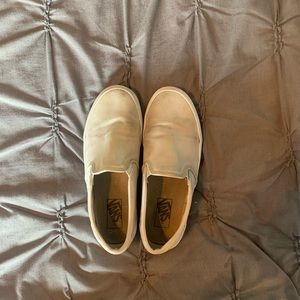 White Slip-On Vans